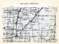 Pine County - North, Birch Creek, Sturgeon Lake, Kerrick, Nickerson, Windemere, Bremen, Kettle River, Norman, Bruno, Minnesota State Atlas 1954